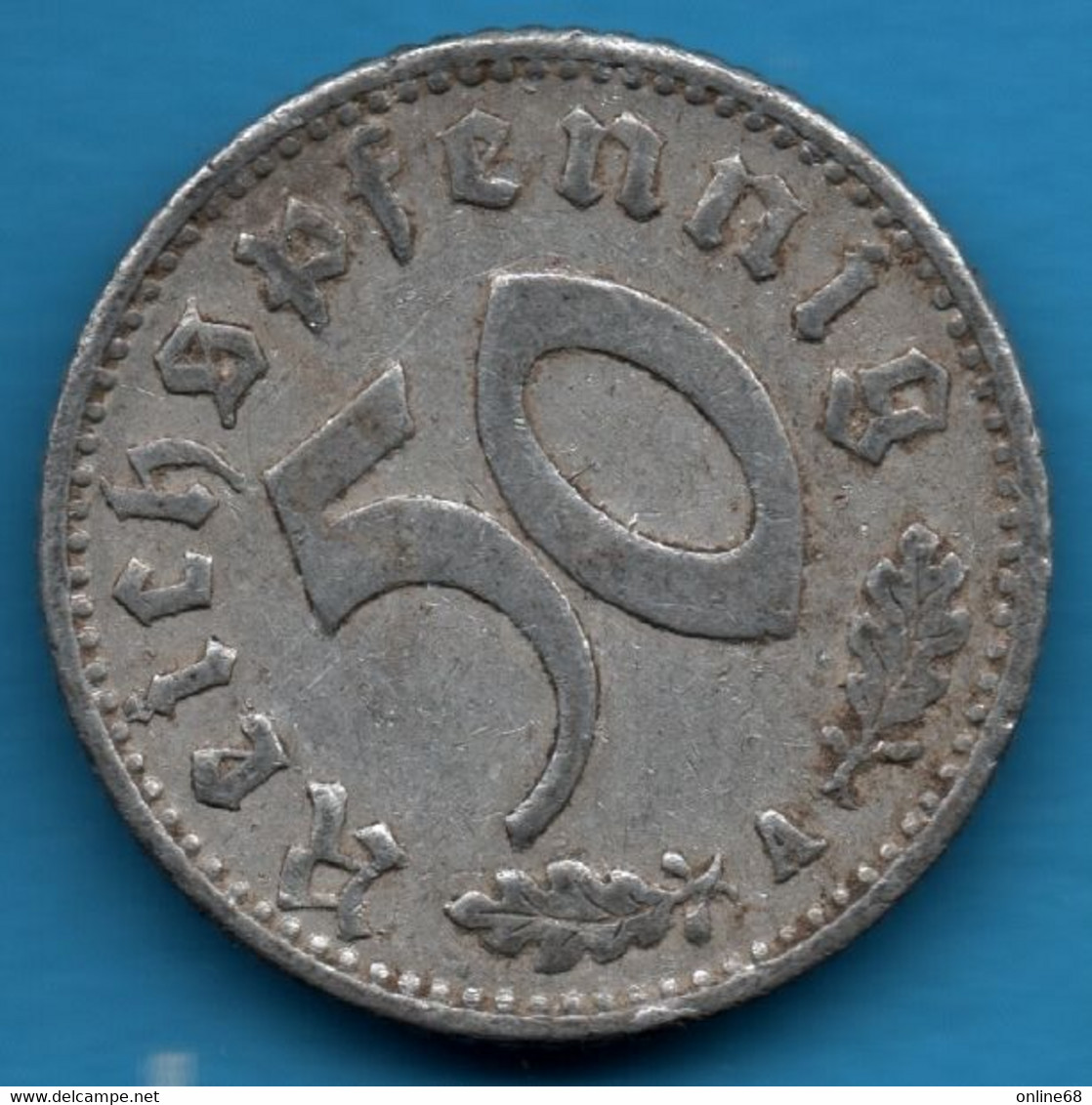 DEUTSCHES REICH 50 REICHSPFENNIG 1941 A KM# 96 (svastika) - 50 Reichspfennig