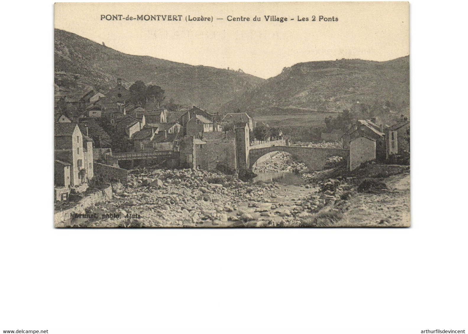 PONT DE MONVERT -CENTRE DU VILLAGE LES DEUX PONTS - Le Pont De Montvert