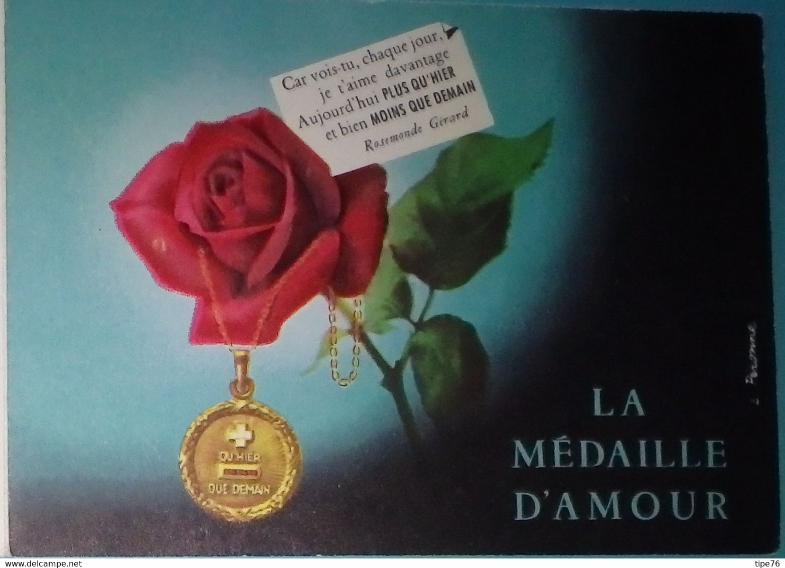 Petit Calendrier De Poche 1961 Bijou La Médaille D'amour Valence - Petit Format : 1961-70