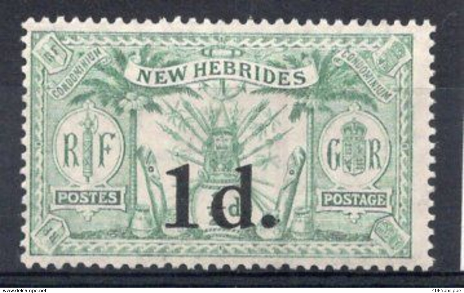 Nouvelles HEBRIDES Timbre Poste N°77* Neuf Charnière TB Cote 6,50€ - Unused Stamps