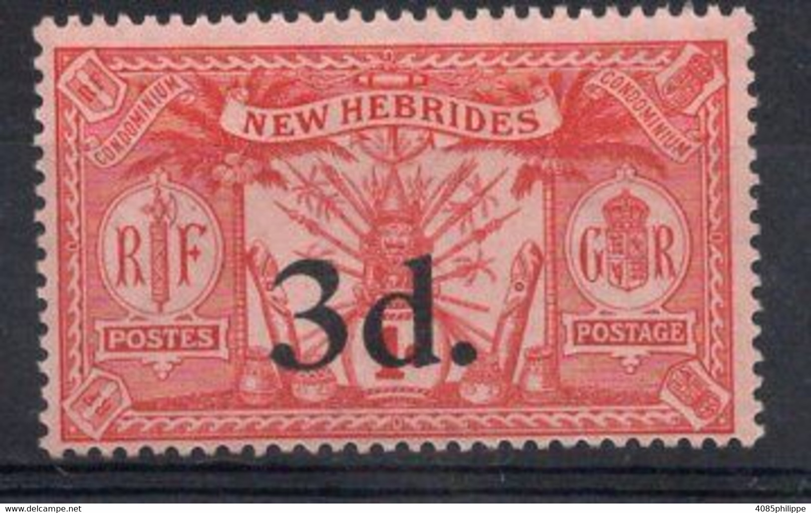 Nouvelles HEBRIDES Timbre Poste N°78* Neuf Charnière TB Cote 10.00€ - Unused Stamps