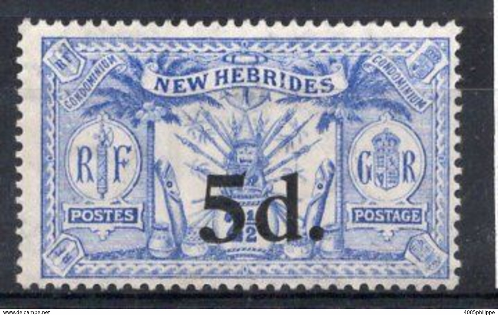 Nouvelles HEBRIDES Timbre Poste N°79* Neuf Charnière TB Cote 25.00€ - Unused Stamps