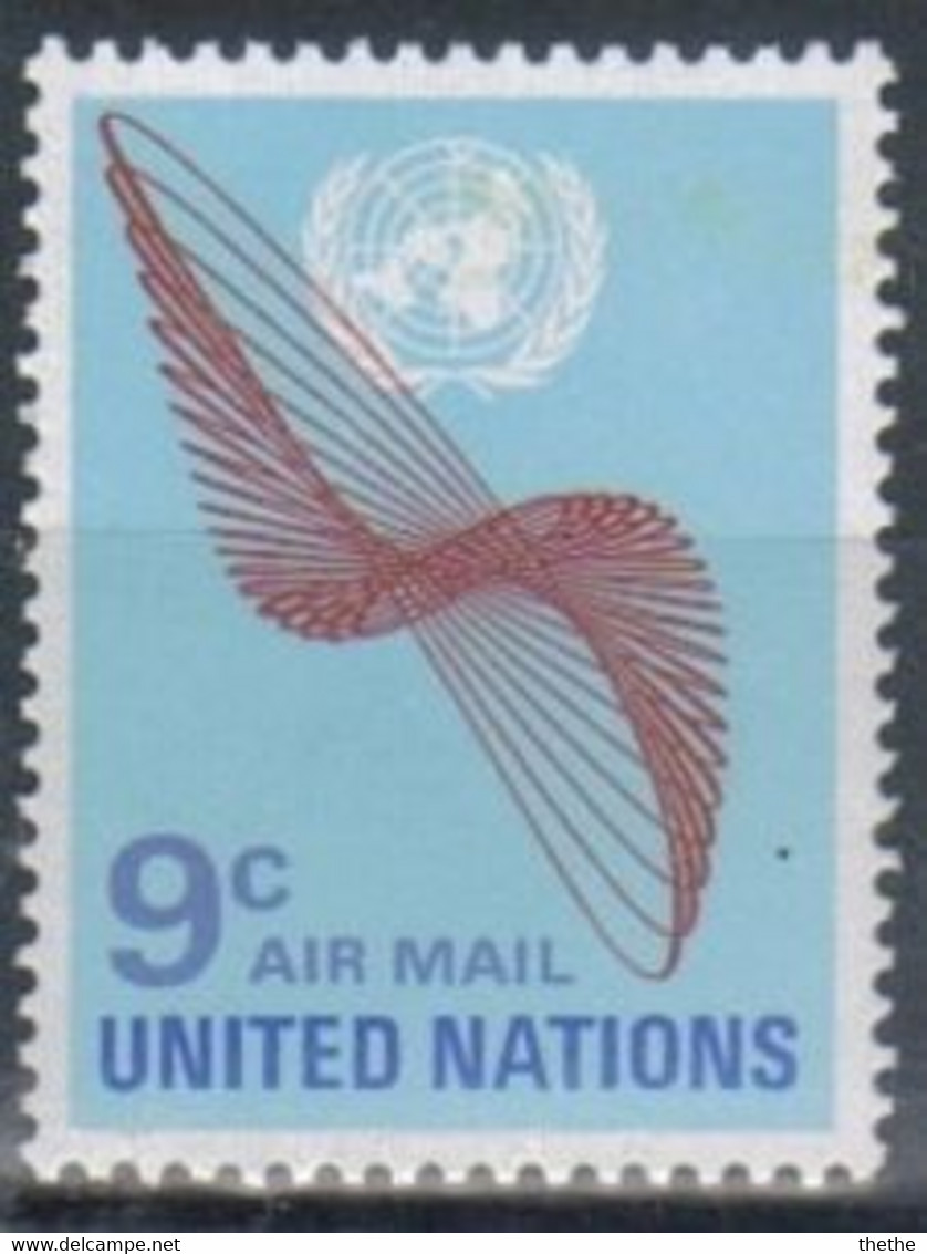 NATIONS UNIES  ( New York)  - Emblème Et Aile Stylisée - Poste Aérienne