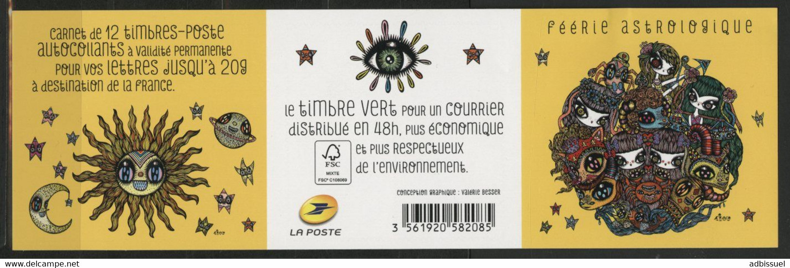 Carnet AUTOADHESIF BC 941 "Féérie Astrologique" 2014. Vendu à La Valeur Faciale. Neuf Et Non Plié. Qualité TB - Commémoratifs