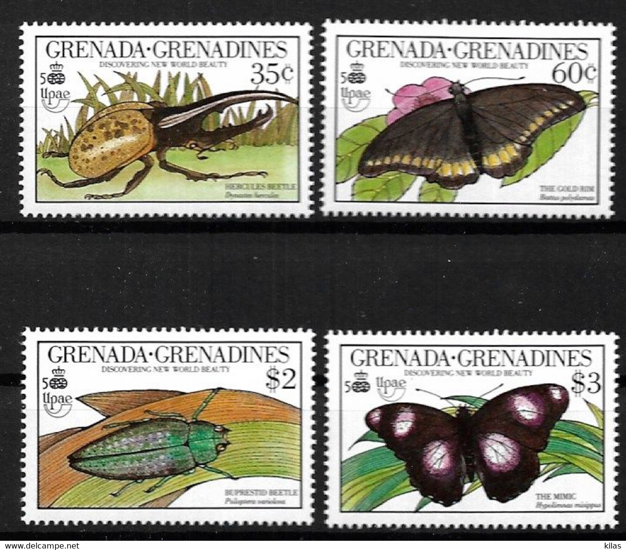 GRENADA GRENADINES 1990 , Insects, 500 YEARS OF THE DISCOVERY AMERICA , CHRISTOPHER COLUMBUS MNH - Christoffel Columbus