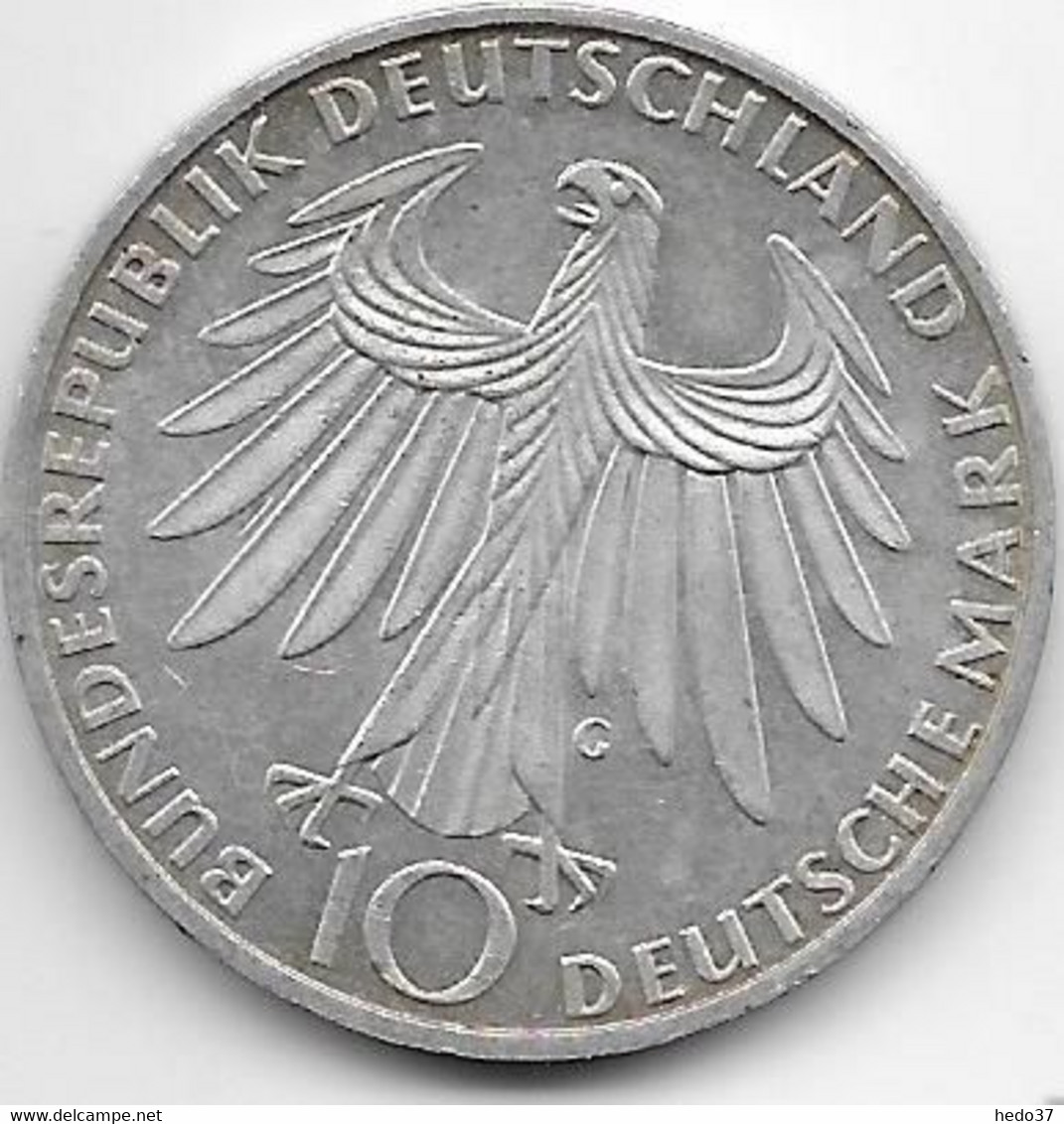 Allemagne - 10 Mark 1972 - Argent - Commemorations