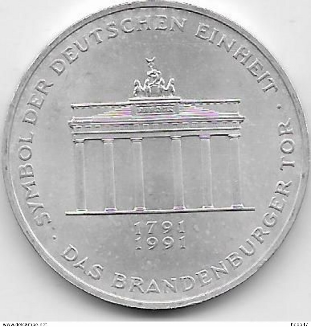 Allemagne - 10 Mark 1991 - Argent - Commemorations