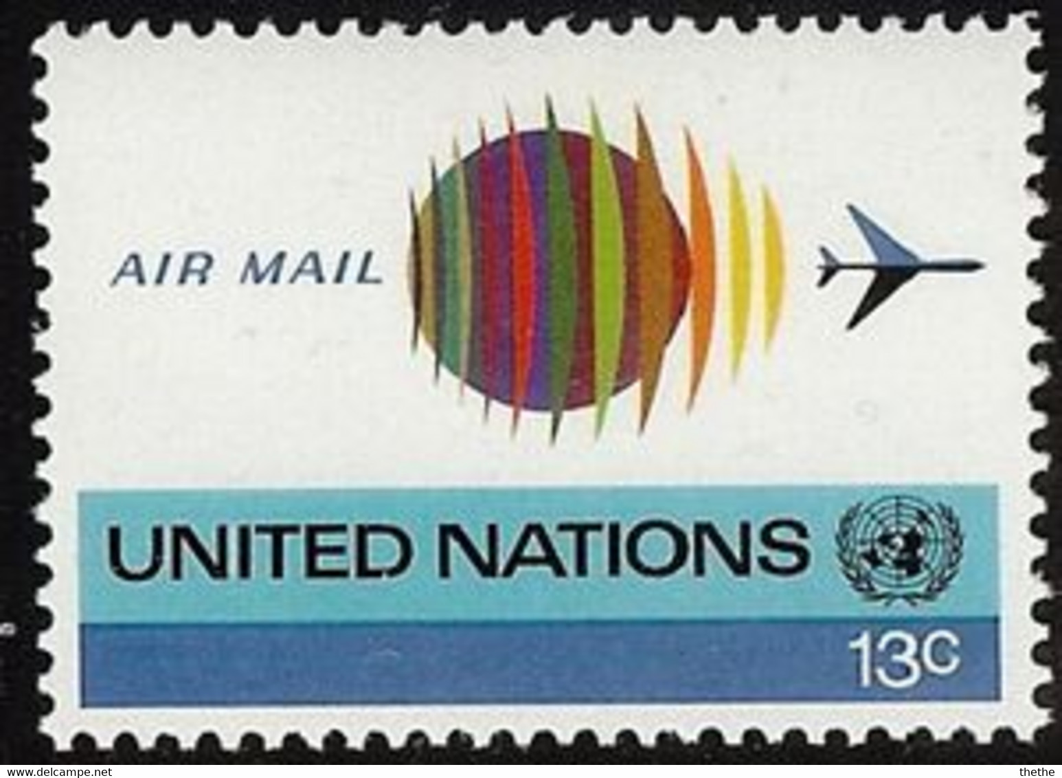 NATIONS UNIES  ( New York)  - Globe Et Jet - Poste Aérienne