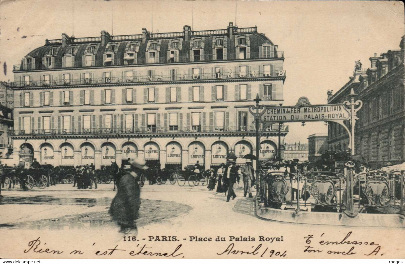 Dep 75 , Cpa PARIS , 116 , Place Du Palais Royal  (919,Val) - Markten, Pleinen