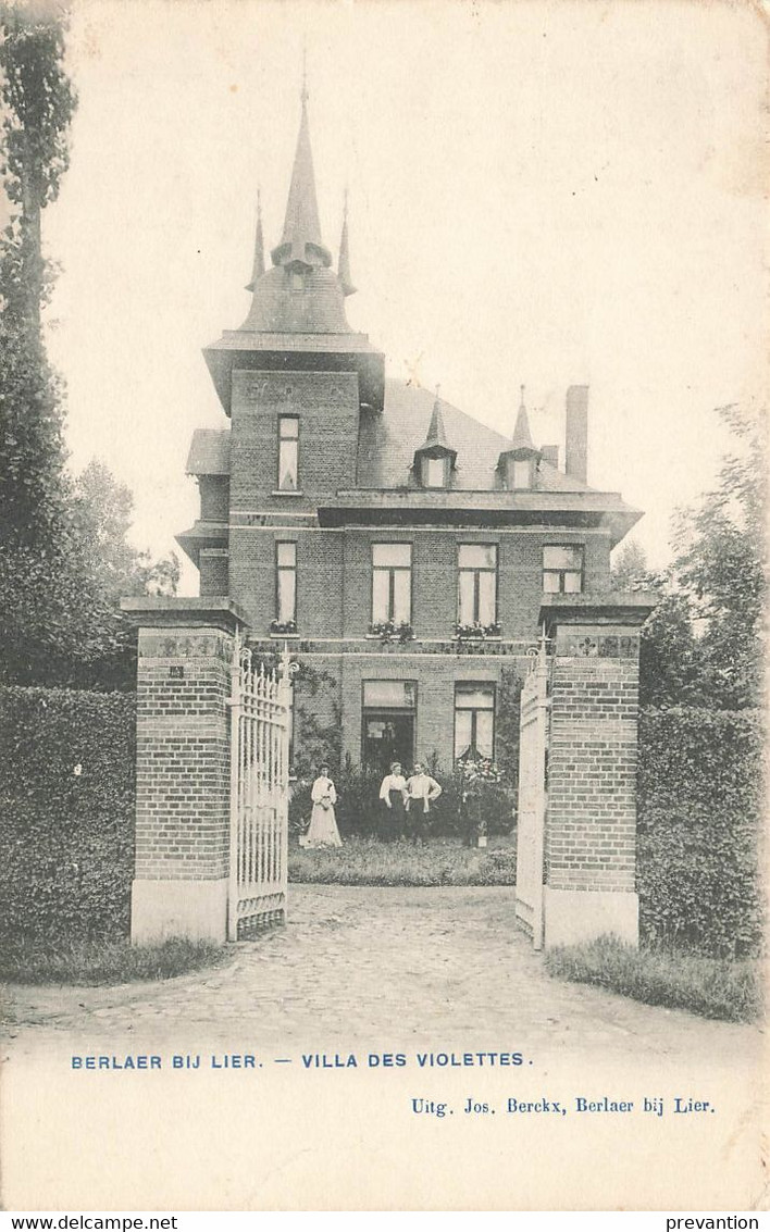 BERLEAR BIJ LIER - Villa Des Violettes - Carte Animée Et Circulé En 1907 - Berlaar