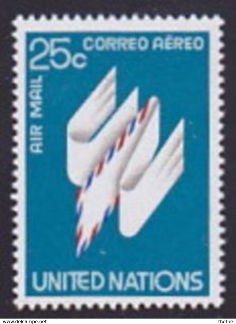 NATIONS UNIES  ( New York)  - Lettre - Poste Aérienne