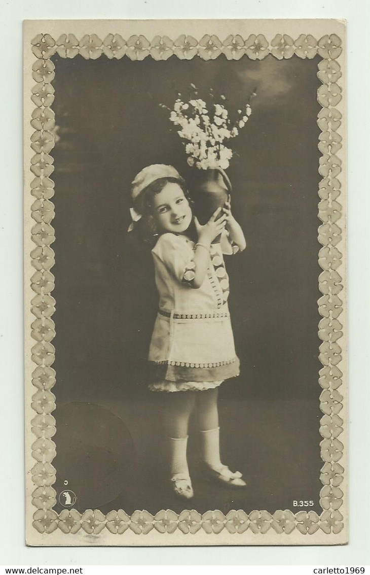 BAMBINA CON FIORI 1912 VIAGGIATA  FP - Autres & Non Classés