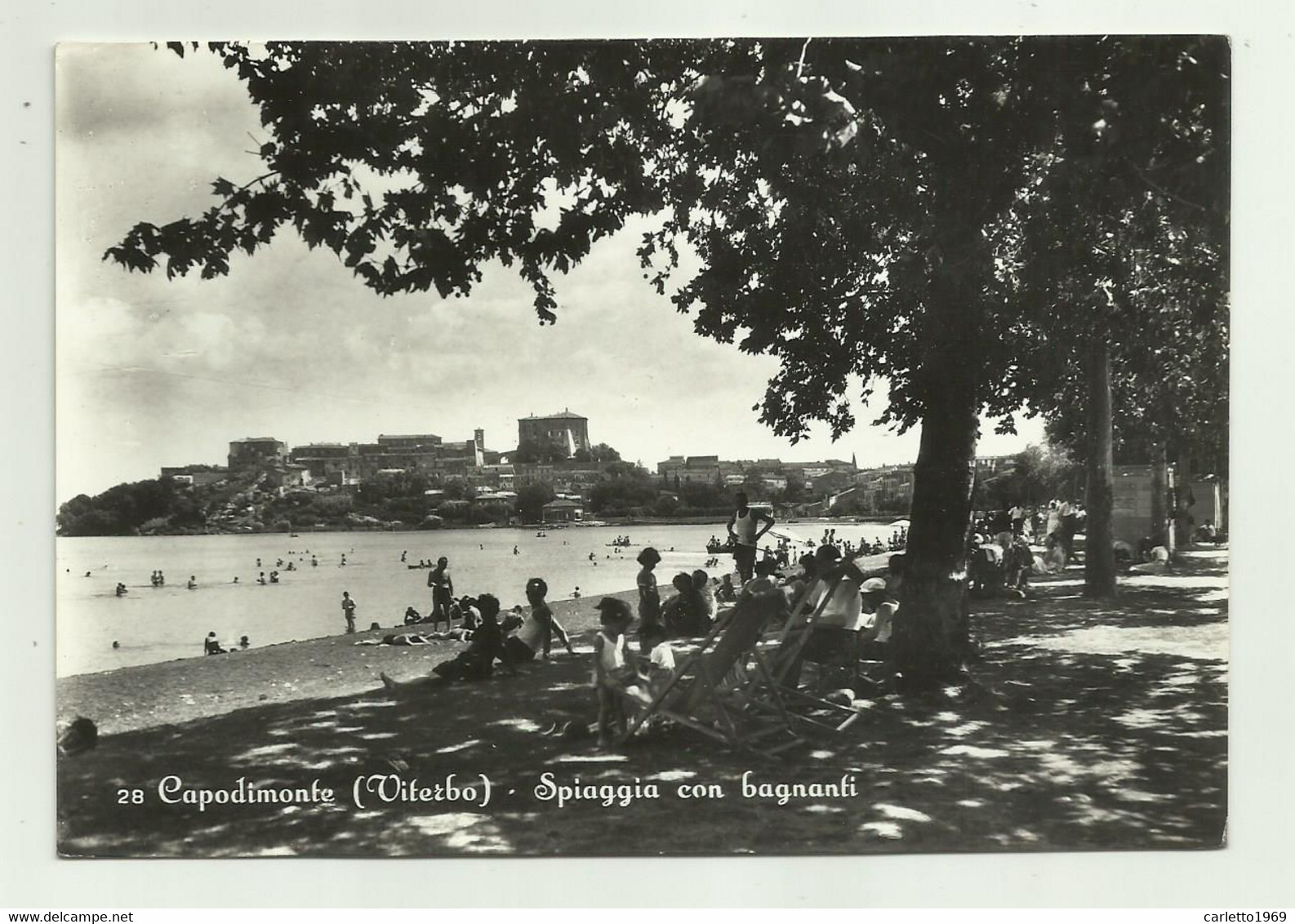 CAPODIMONTE ( VITERBO ) SPIAGGIA CON BAGNANTI    VIAGGIATA   FG - Viterbo