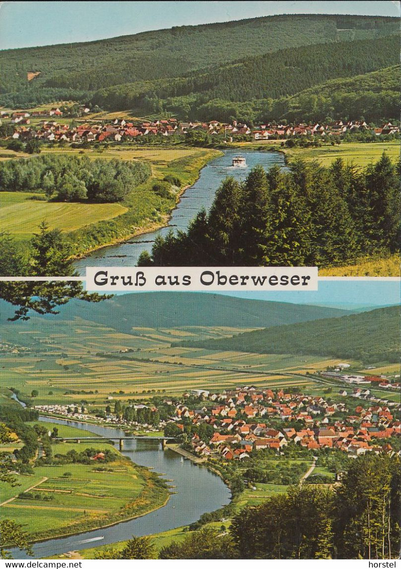 D-34399 Oberweser - Gieselwerder - Alte Ansichten - Weser - Dampfer - Bad Karlshafen