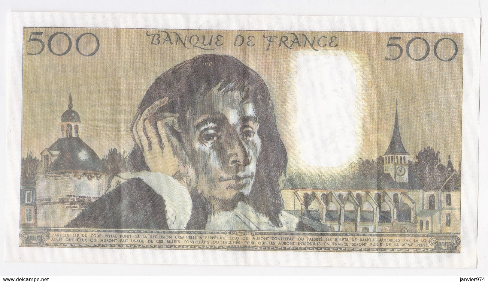 500 Francs Pascal 22 – 1 – 1987, Alph. Y 241 N° 70788, SUP - 500 F 1968-1993 ''Pascal''