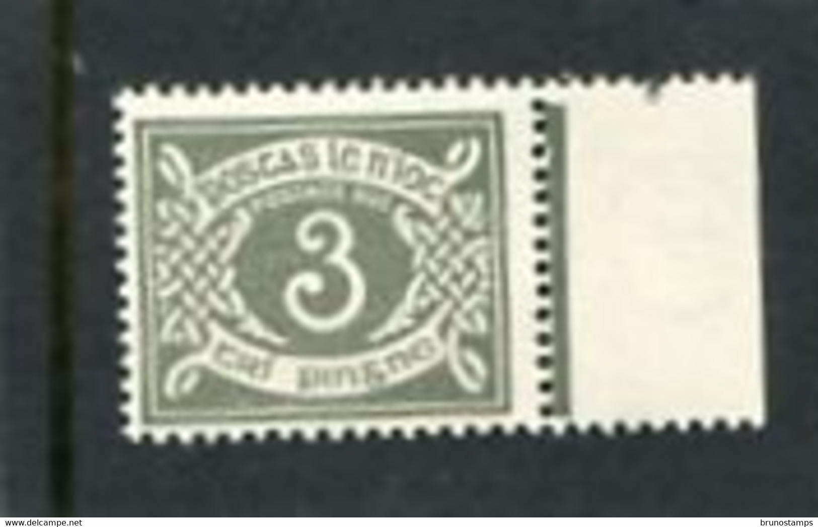 IRELAND/EIRE - 1971  POSTAGE DUE  3p  GREY  WMK E   MINT NH  SG D17 - Portomarken