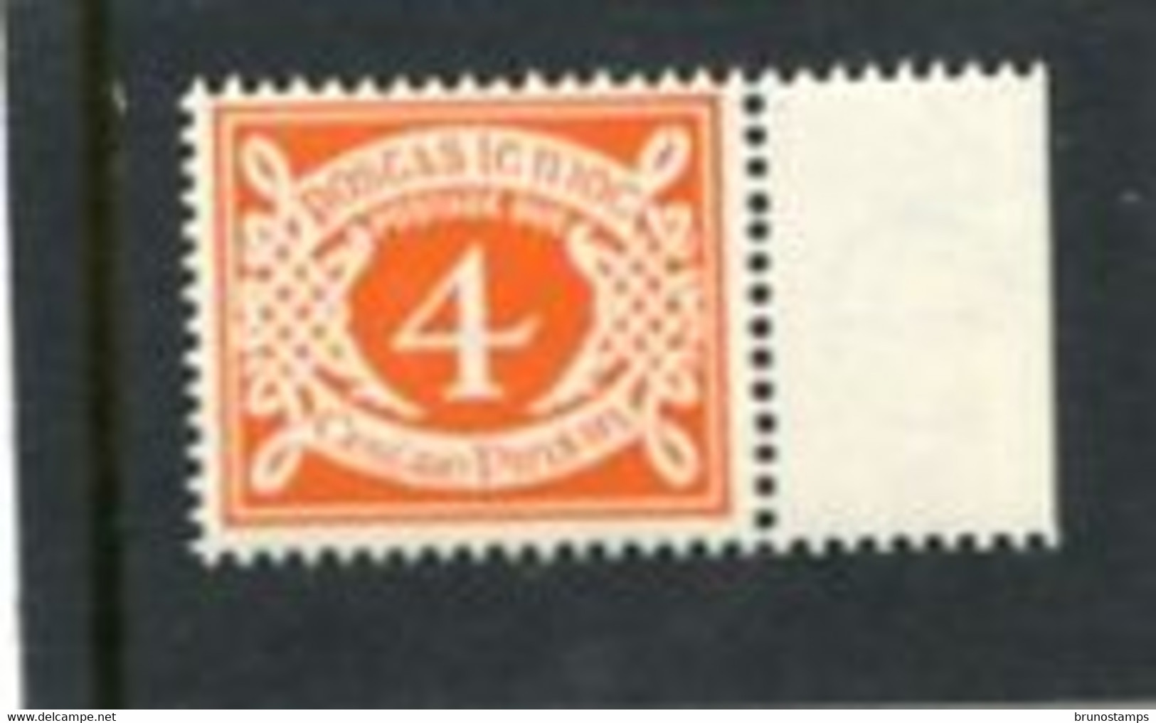 IRELAND/EIRE - 1971  POSTAGE DUE  4p  ORANGE  WMK E   MINT NH  SG D18 - Segnatasse