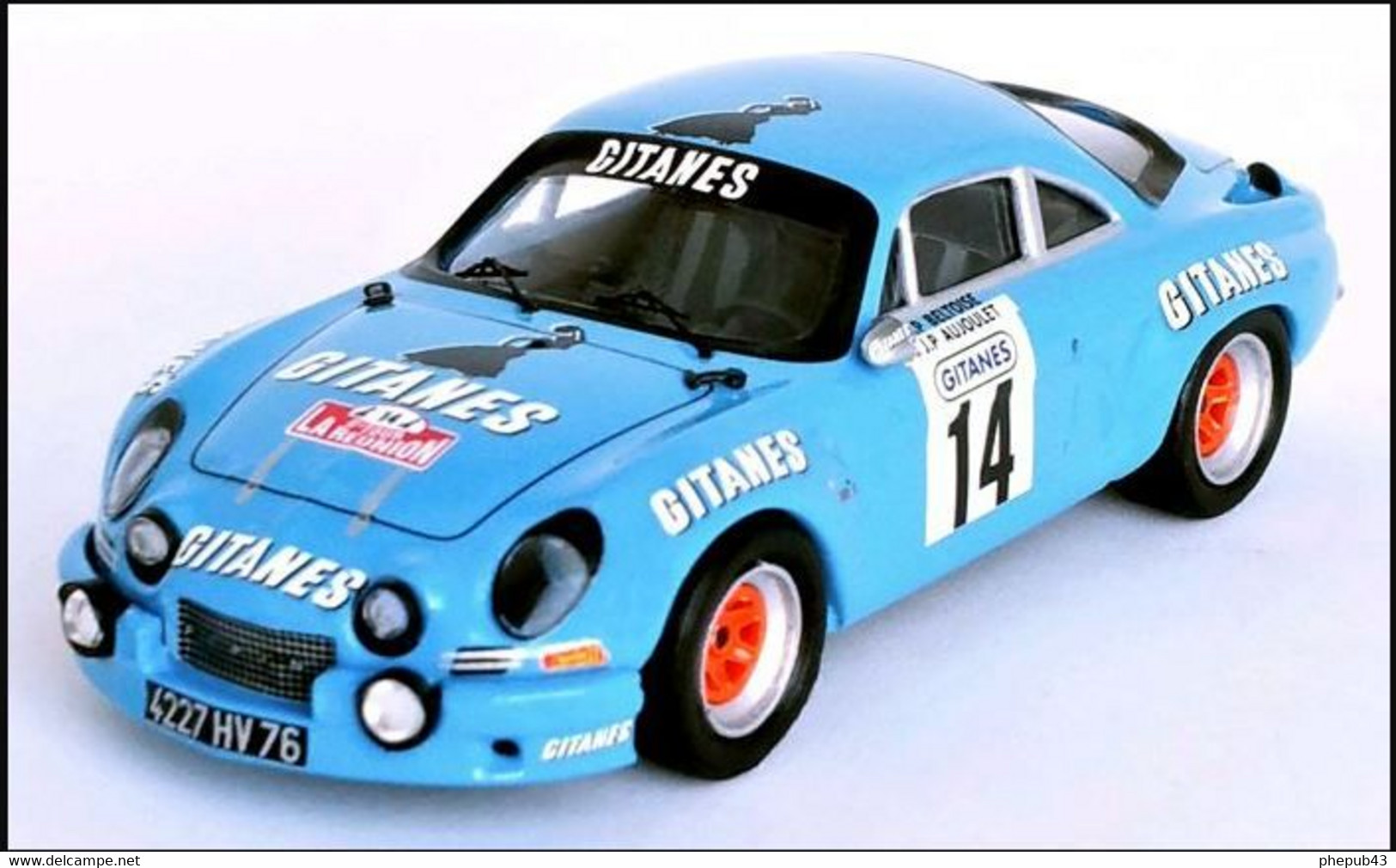 Alpine Renault A110 - Gitanes - Jean-Pièrre Beltoise/J-P. Aujoulet - 1st Tour De La Réunion 1975 #14 - Troféu - Trofeu