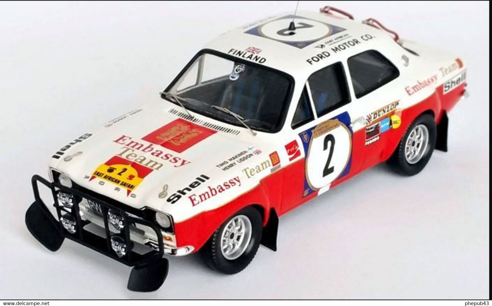 Ford Escort MK I RS 1600 - Embassy - T. Mäkinen/H. Liddon - East African Safary Rally 1972 #2 - Troféu - Trofeu