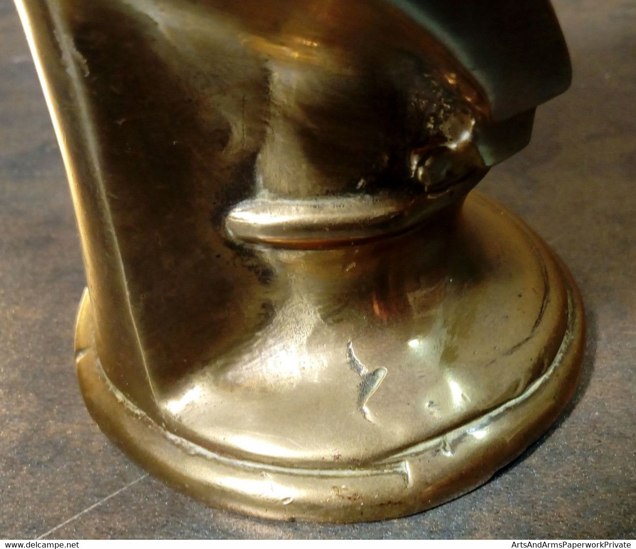 Buste en laiton Theodor Körner, 18 cm/ Brass Bust Theodor Körner, 18 cm