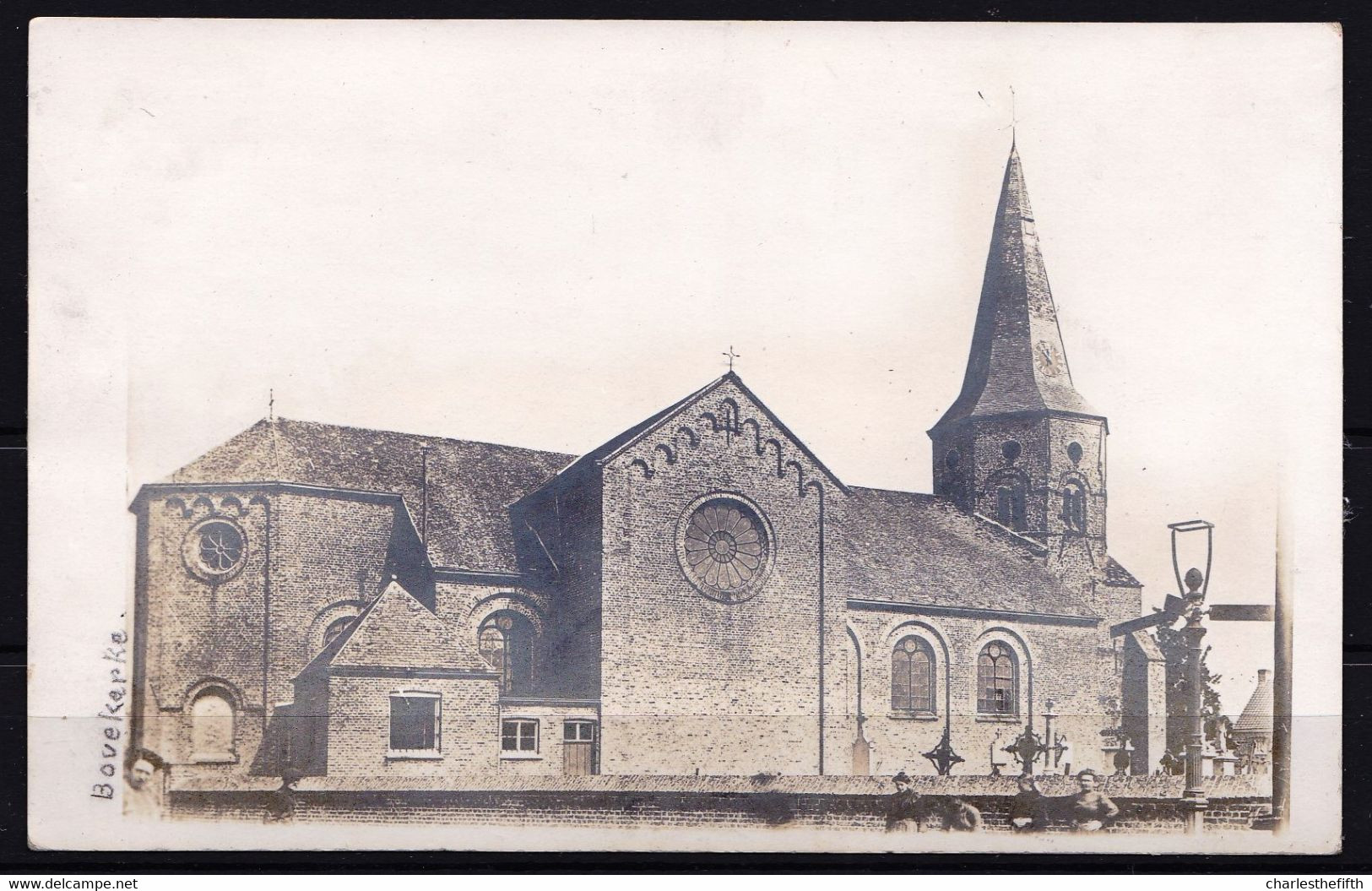 ZELDZAME OUDE " ARGENTIQUE " FOTOKAART * KERK BOVEKERKE Met  Animatie - Zie Scans - Koekelare