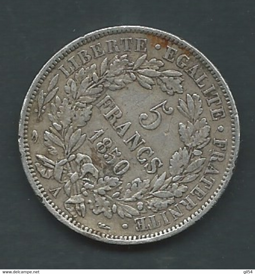 France  France 5 Francs 1850 A Silver Silver   Pic 6304 - 5 Francs