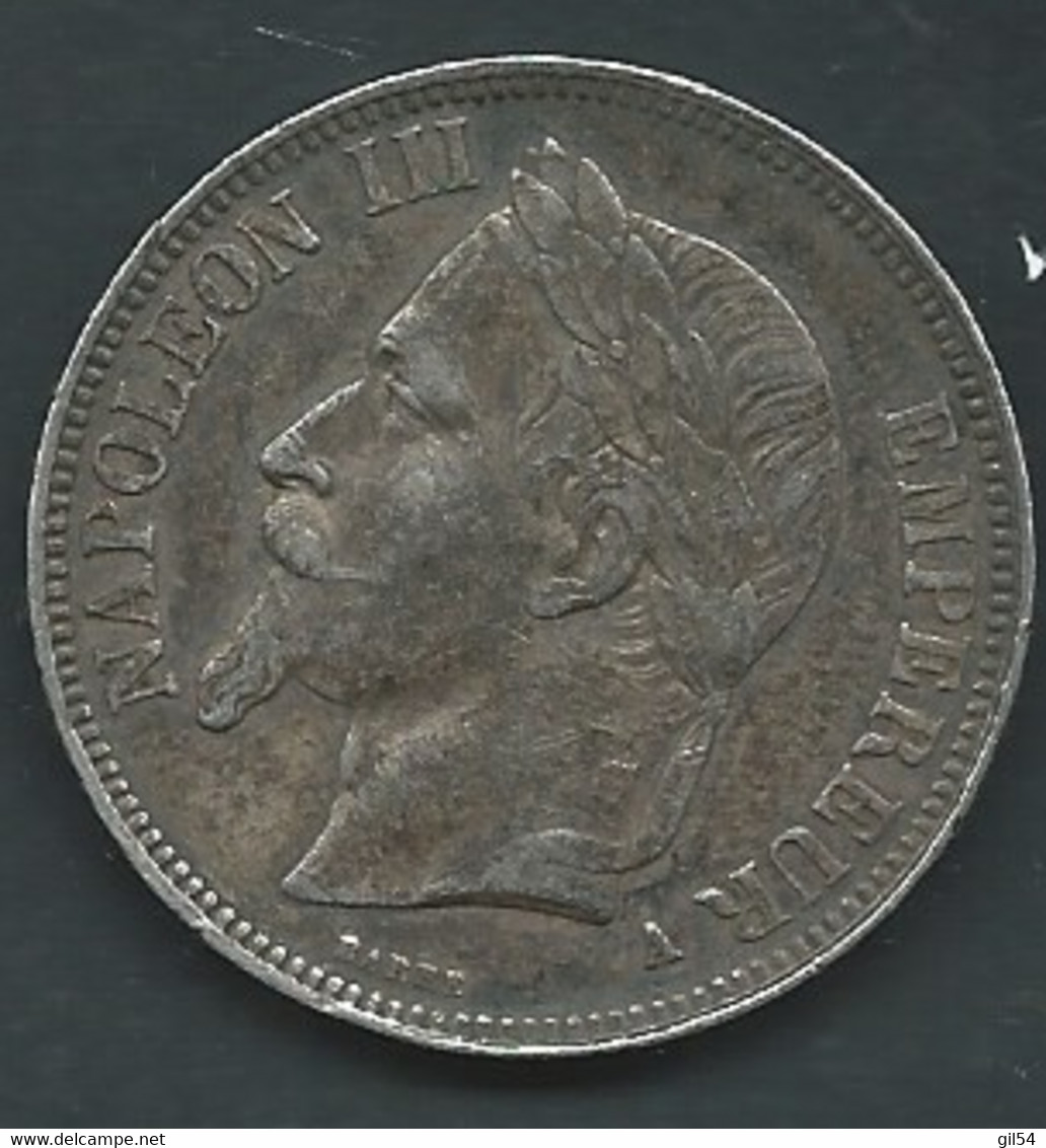 5 FRANCS ARGENT NAPOLEON III TETE LAUREE 1867 A PARIS / FRANCE / SILVER   Pic 6504 - 5 Francs