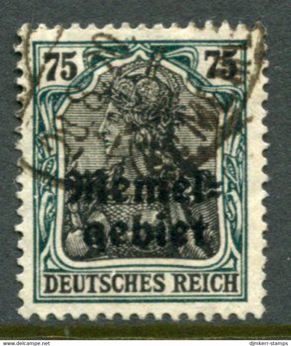 MEMEL 1920  Overprint On Germany 75 Pf. Used.  Michel 8a  Signed Huylmans BPP - Memelgebiet 1923