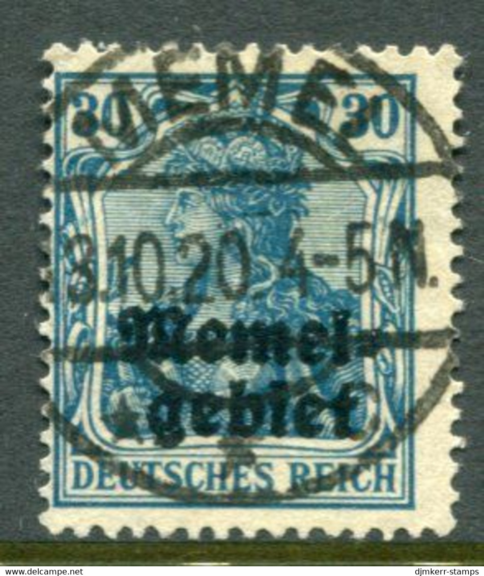 MEMEL 1920  Overprint On Germany 30 Pf, Used.  Michel 15 - Memelgebiet 1923