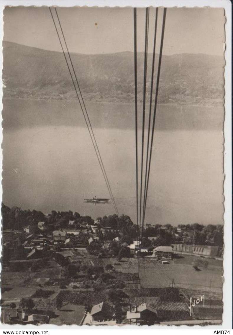 74-2467 - Carte Postale Haute Savoie (74) - VEYRIER - Le Téléphérique - Dans Le Vide Au Dessus De Veyrier Du Lac - Veyrier