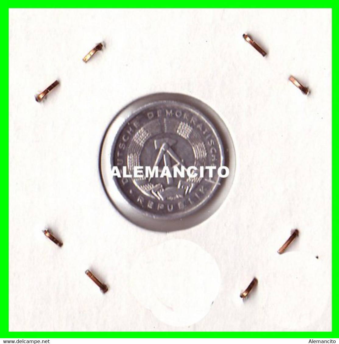 REPUBLICA DEMOCRATICA DE ALEMANIA ( DDR ) MONEDAS DE 1 PFENNING AÑO 1981 CECA-A MONEDA DE 17mm Obv.State ALUMINIO S/C - 1 Pfennig