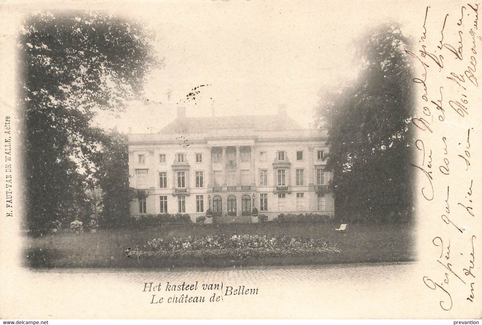 Le Château De BELLEM - Het Kasteel Van BELLEM - Carte Circulé En 1903 - Aalter