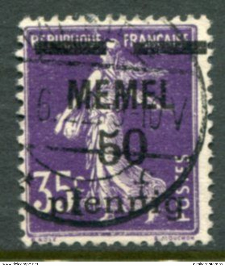 MEMEL 1920  Overprint 50 Pf. On France 35 C. Used.  Michel 23 - Memel (Klaïpeda) 1923
