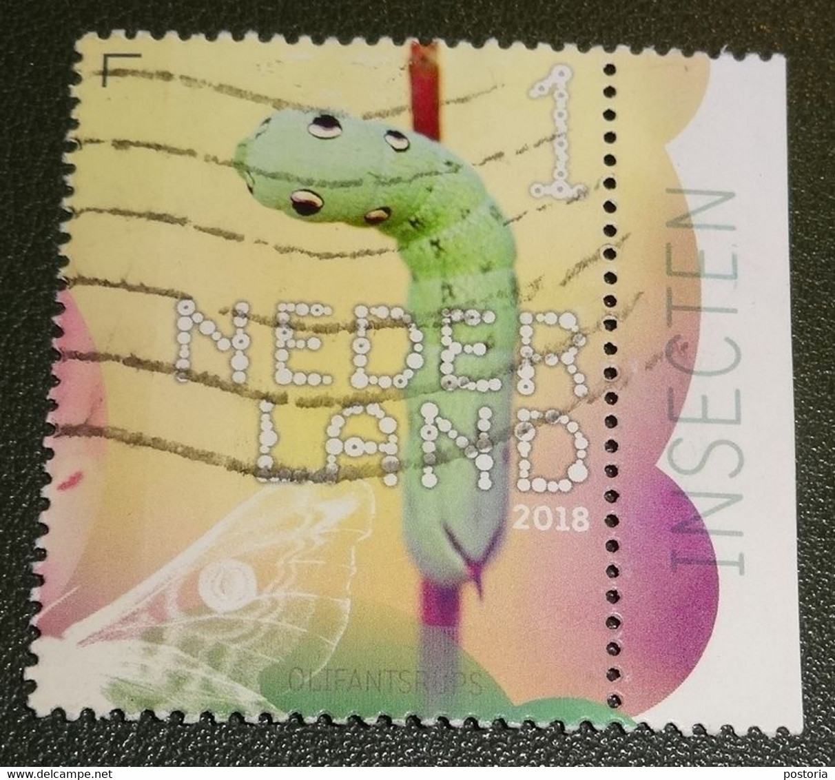 Nederland - NVPH - Xxxx - 2018 - Gebruikt - Used - Beleef De Natuur - Olifantsrups - Met Tab - Used Stamps