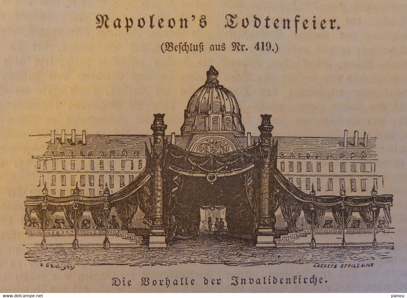 DAS PFENNIG MAGAZIN Nr 420. 17 APRIL 1841. NAPOLEON - Autres & Non Classés