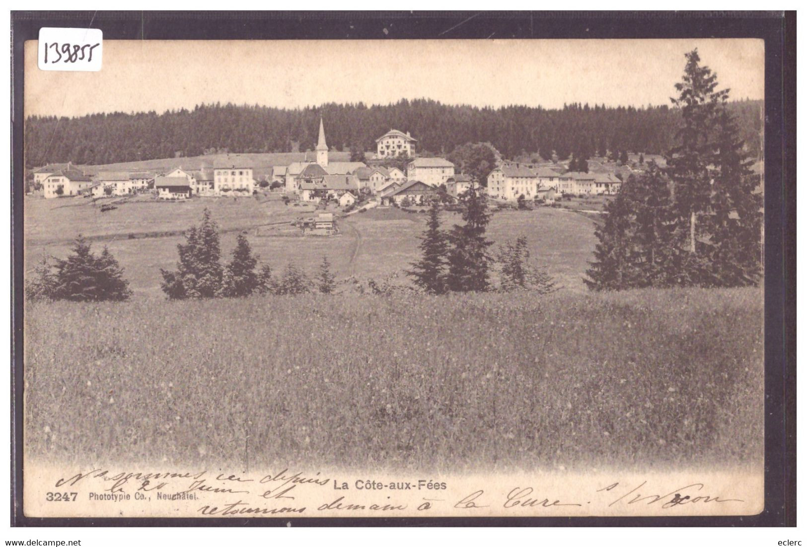 LA CÔTE AUX FEES - TB - La Côte-aux-Fées