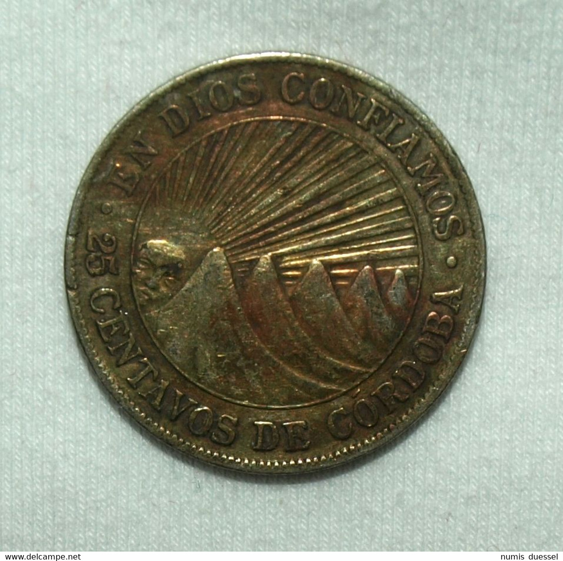 Silber/Silver Nicaragua Cordoba's Bust, 1912 H, 25 Centavos De Cordoba VZ+/XF+ - Nicaragua