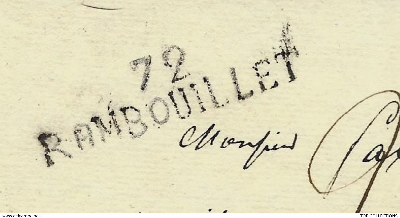 1829 RARE LETTRE  Avocat Renoult à Rambouilet => Famille Pourtalès En Son Château De Bandeville Saint Cyr Sous  DouRda - Otros & Sin Clasificación