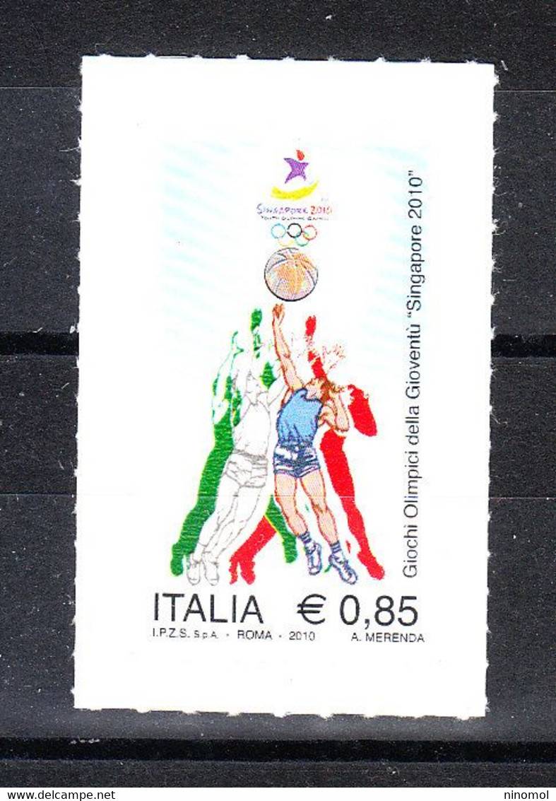 Italia   -   2010.  Olimpiade Giovanile " Singapore 2010 ". Basket. Self-adhesive, MNH - Summer 2010 : Singapore (Youth Olympic Games)