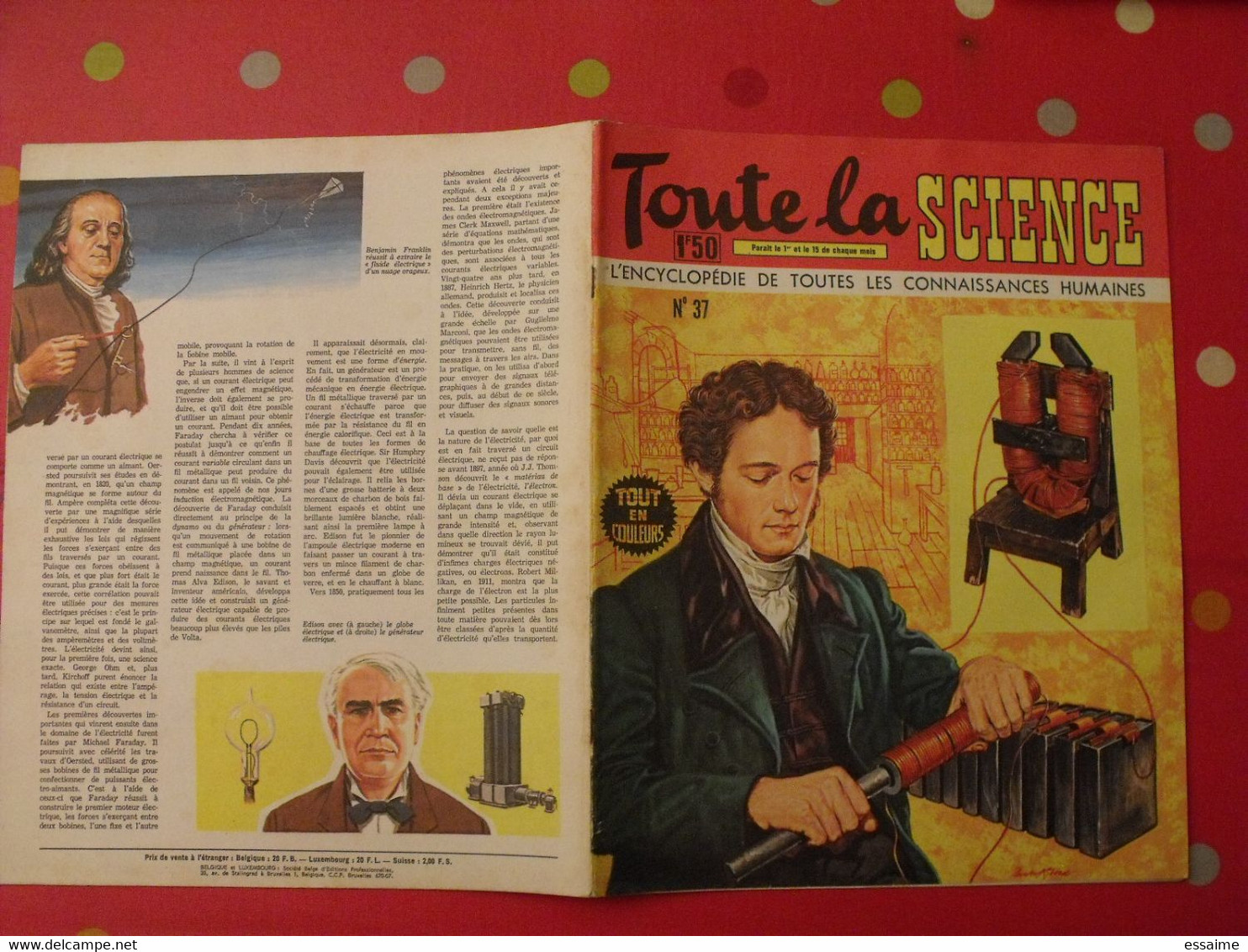 41 numéros de "Toute la science". 1963-65. encyclopédie de toutes les connaissances humaines. dessinée