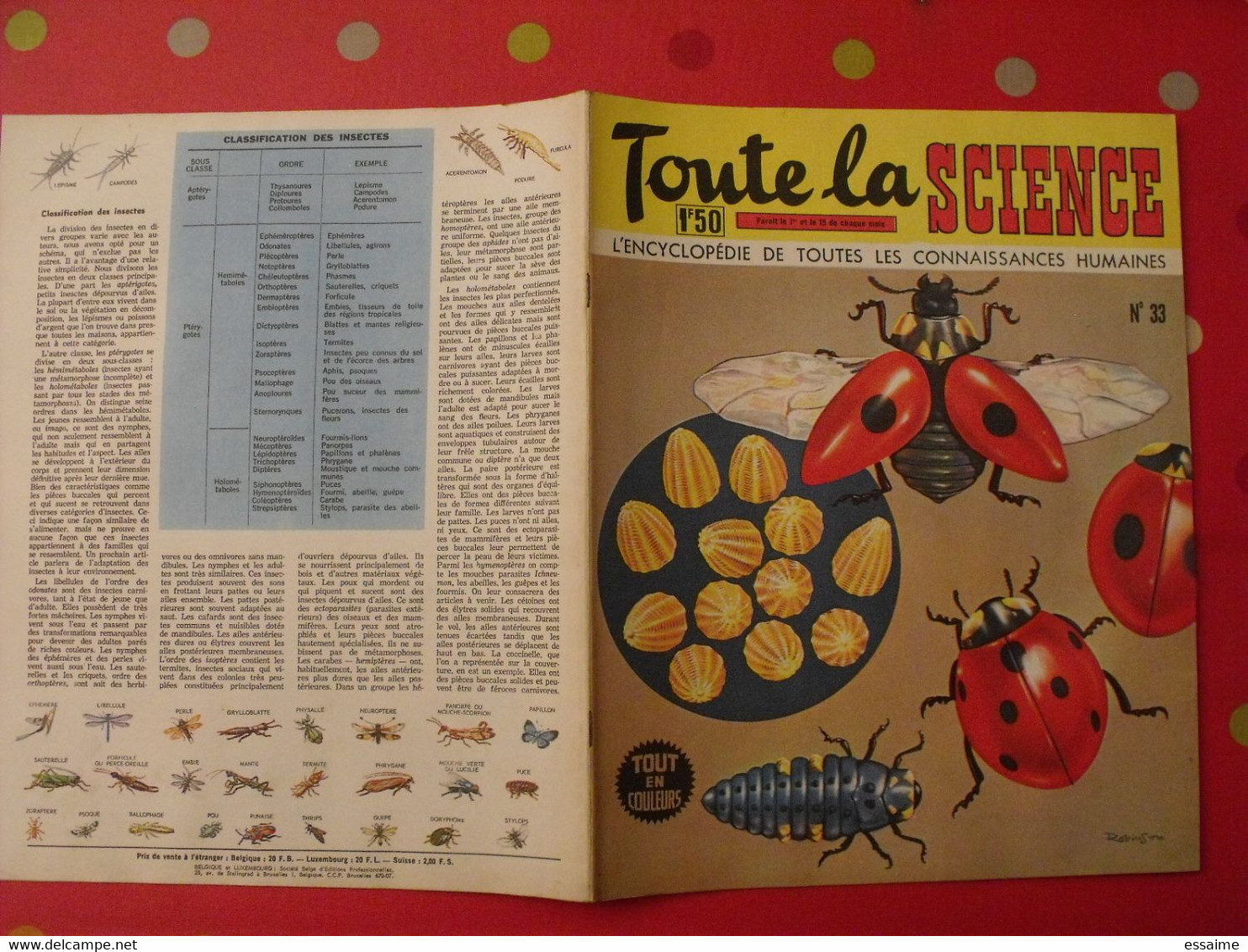 41 numéros de "Toute la science". 1963-65. encyclopédie de toutes les connaissances humaines. dessinée