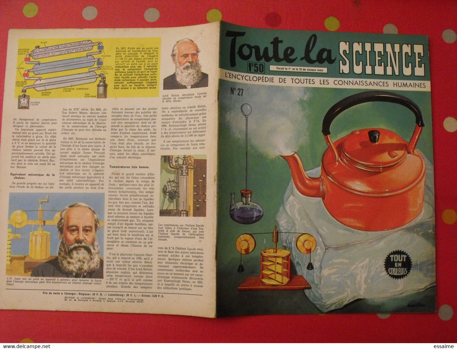 41 numéros de "Toute la science". 1963-65. encyclopédie de toutes les connaissances humaines. dessinée