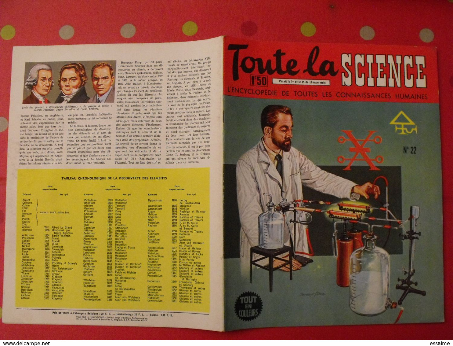 41 numéros de "Toute la science". 1963-65. encyclopédie de toutes les connaissances humaines. dessinée