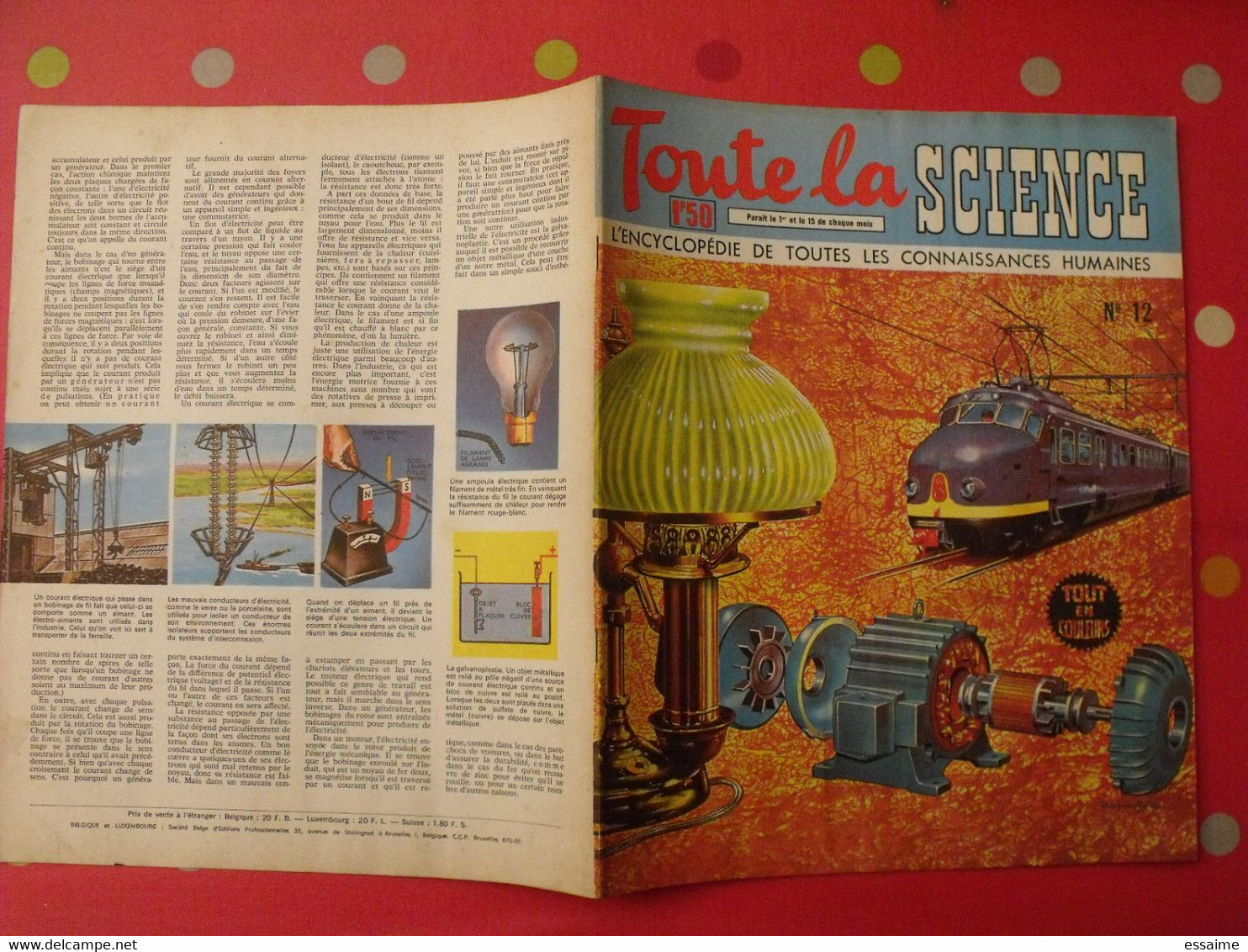 41 numéros de "Toute la science". 1963-65. encyclopédie de toutes les connaissances humaines. dessinée