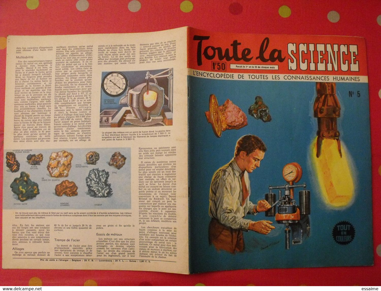 41 numéros de "Toute la science". 1963-65. encyclopédie de toutes les connaissances humaines. dessinée