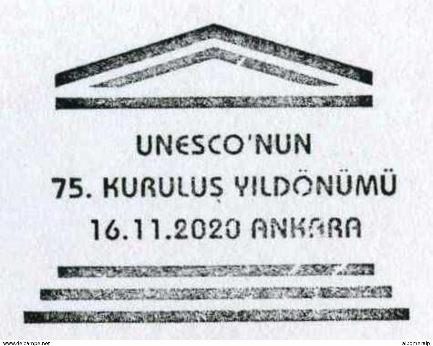 Türkiye 2020 Founding Of UNESCO, 75th Anniv. | UN Educational, Scientific And Cultural Organization, Special Cover - Briefe U. Dokumente