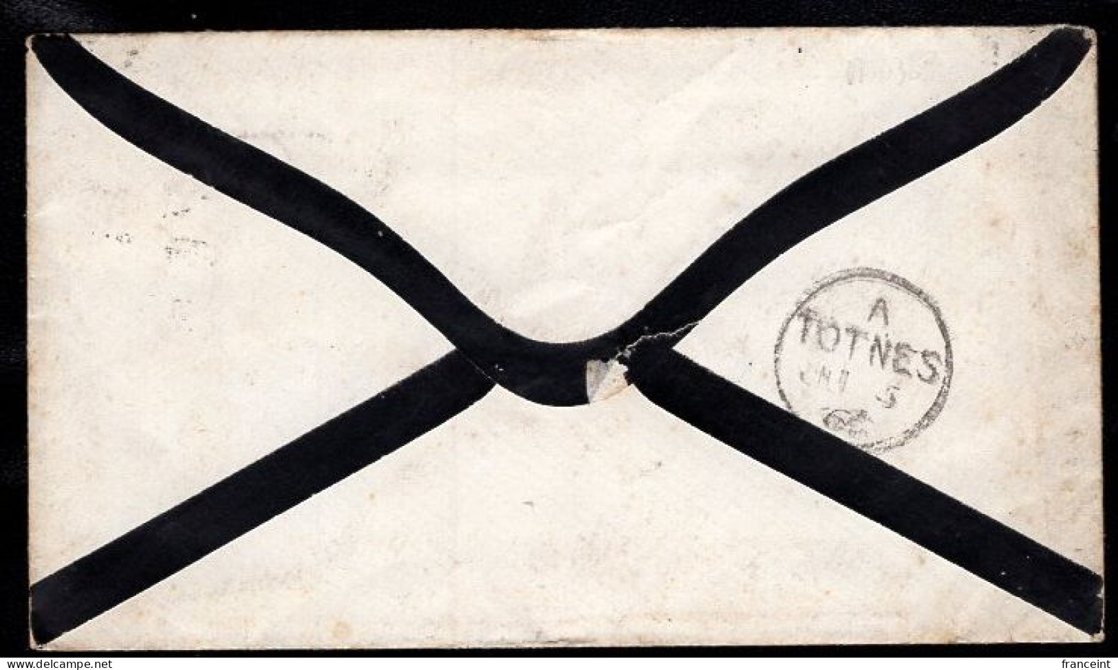 Great Britain (1863) Miniature Mourning Letter From Stroud To Devon Franked With Penny Red. - Briefe U. Dokumente