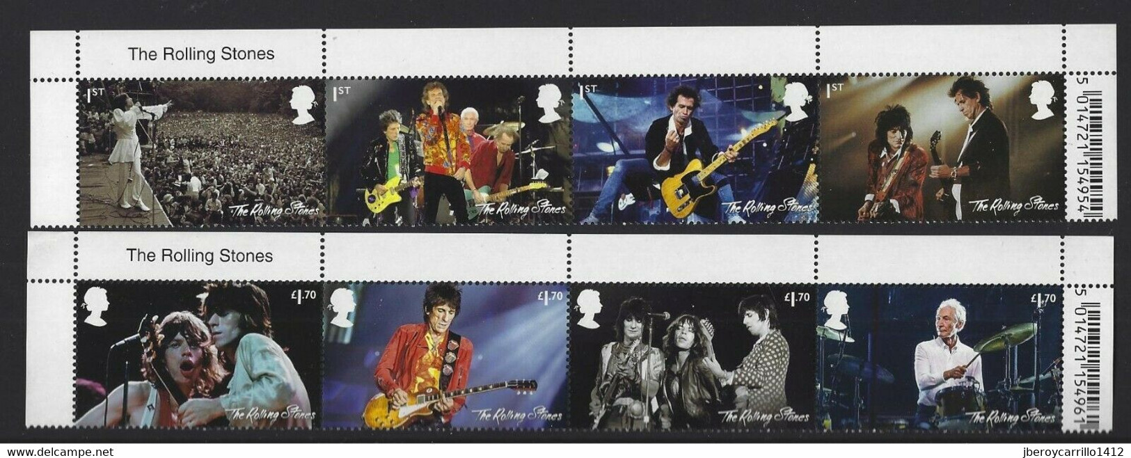 GREAT BRITAIN /GRAN BRETAÑA -2022-MUSIC GIANTS VI-THE ROLLING STONES- 60 YEARS OF HISTORY THROUGH THE SET Of 8 STAMPS ** - Ohne Zuordnung