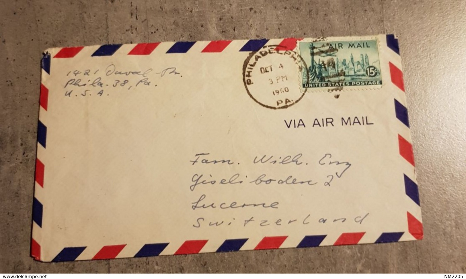 UNITED STATES COVER AIR MAIL SEND TO SWITZERLAND - Other & Unclassified