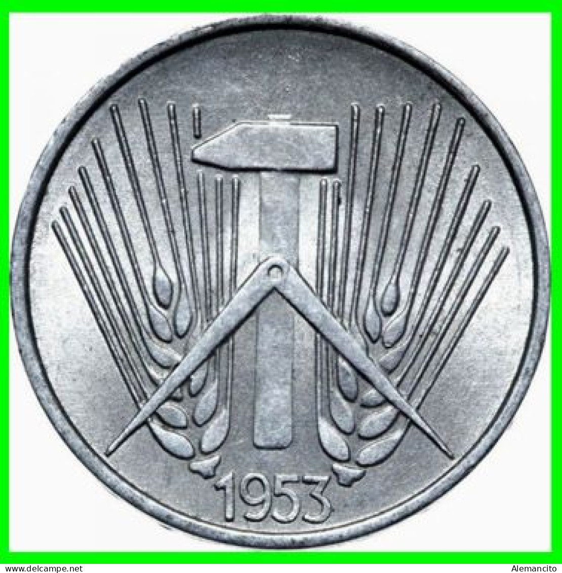 ( GERMANY ) REPUBLICA DEMOCRATICA DE ALEMANIA AÑO 1953 ( DDR ) MONEDAS DE 1 PFENNING  CECA-A MONEDA DE  ALUMINIO - 1 Pfennig